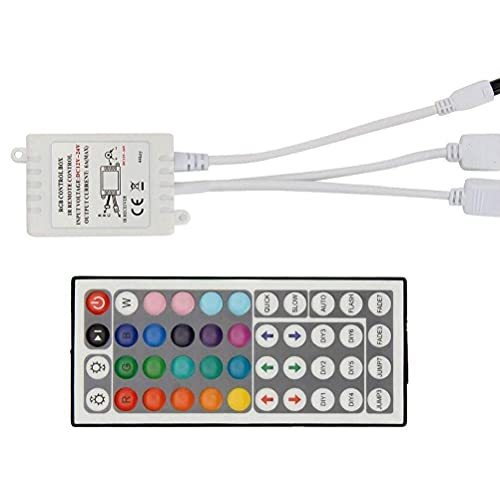 Yililay LED Adattatore regolatore Chiaro, 44 ??Chiavi luci LED RGB Remote Control Box per 2pcs Striscia LED RGB