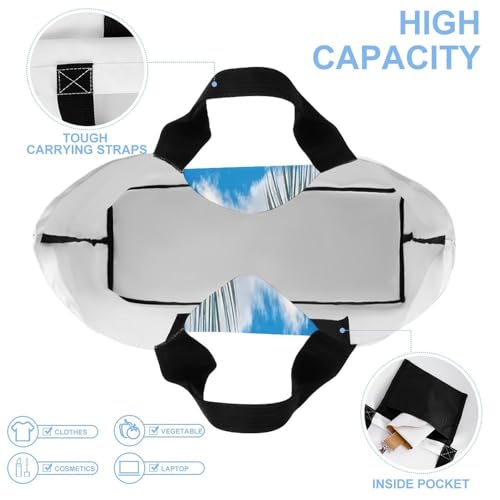 London Tote Bag for Women - Reusable Foldable Grocery Shopping Bag, Crossbody Shoulder Handbag4