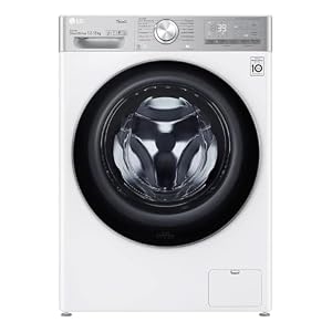 LG Electronics V9WD128H2 Waschtrockner mit AI DD | 12 kg Waschen | 8 kg Trocknen | 1400 U/min | Steam, Weiß