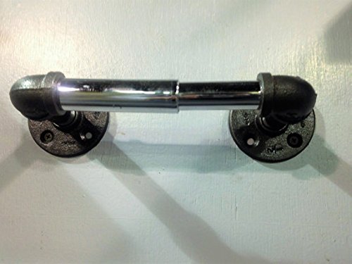 Industrial Black Pipe Toilet Paper Holder