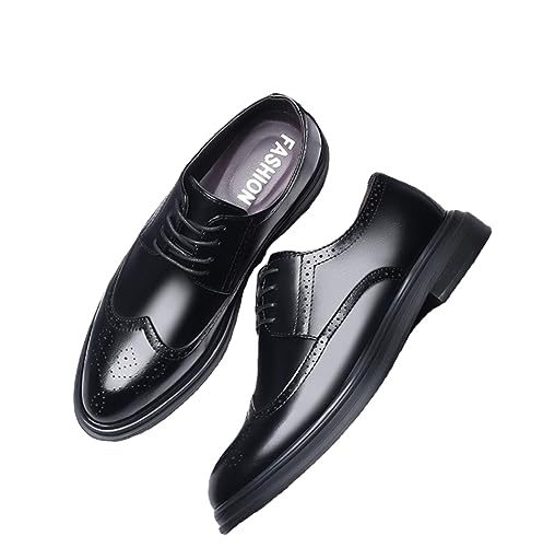 Men's Formal Oxford Comfortable Dress Shoes - Business Wingtip Lace Up Leather Shoes with Classic and Modern Designs