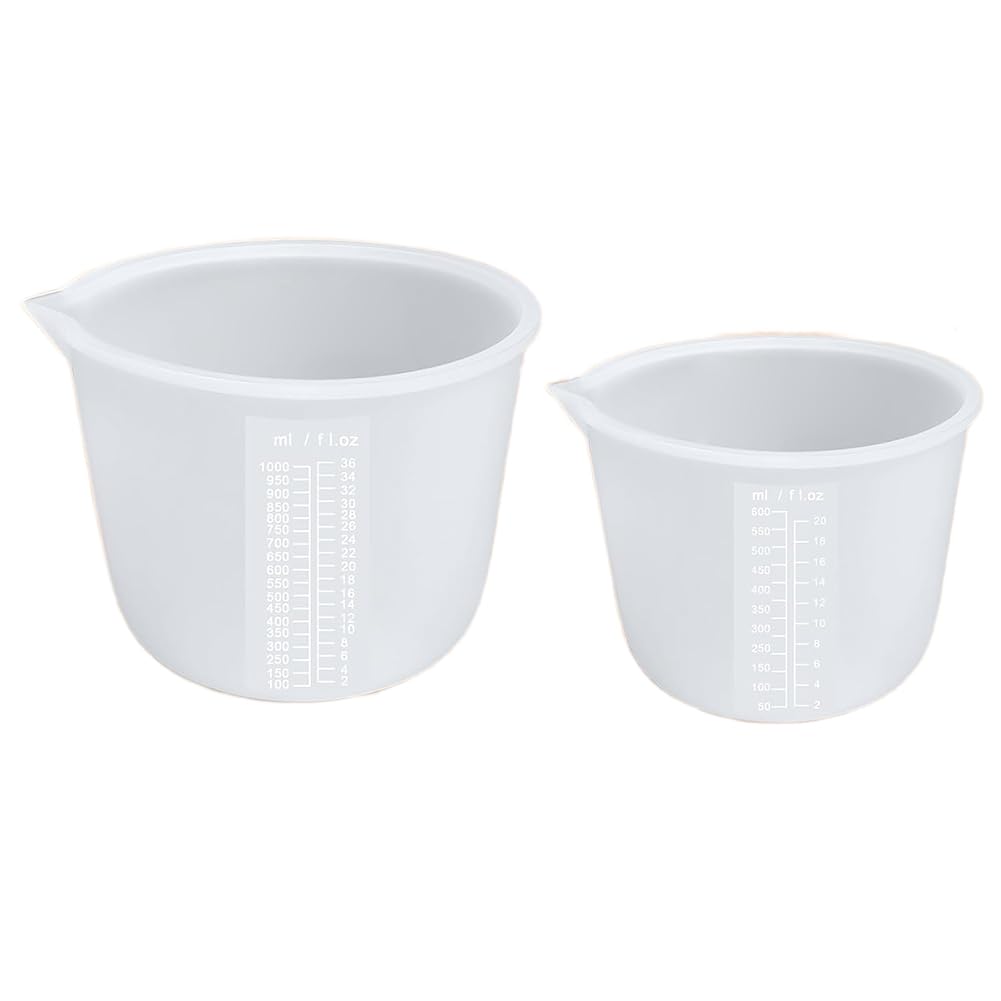 CTRLZS For DIY Chocolate Molds 2PCS Silicone Cups for Melting Chocolate(600ml& 1000ml) Baking Supplies for Chocolate Melter