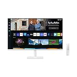 Samsung 32' M50B Series FHD Smart Monitor w/Streaming TV, 4ms, 60Hz, HDMI, HDR10, Watch Netflix, YouTube and More, Slimfit Camera, IoT Hub, Mobile Connectivity, 2022, LS32BM501ENXZA, White