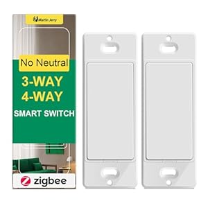 Zigbee 3 Way Smart Switch no Neutral Required | Master & Add-on Kit Smart Light Switch Compatible with Alexa, SmartThings and Work with Google Home, Smart Home Devices