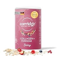 Corridge - High Protein Porridge mit Kollagen & Beerengeschmack 420g - Proteinreiches Frühstück - Haferflocken Glutenfrei, Laktosefrei & ohne Zuckerzusatz - Collagen Typ 1 & 3 Haut, Haare, Nägel