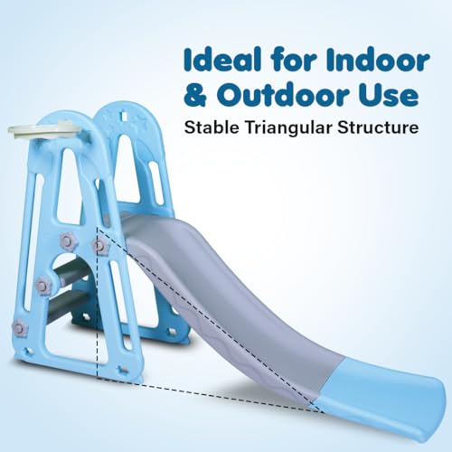 Amazon Brand - Solimo Garden Slide | 2+ Years Blue Grey