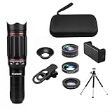 Teleobjetivo móvil 32X monocular con revestimiento FMC y para BAK4 para imágenes, equipado con trípode y abrazadera para fotografía estable al aire libre