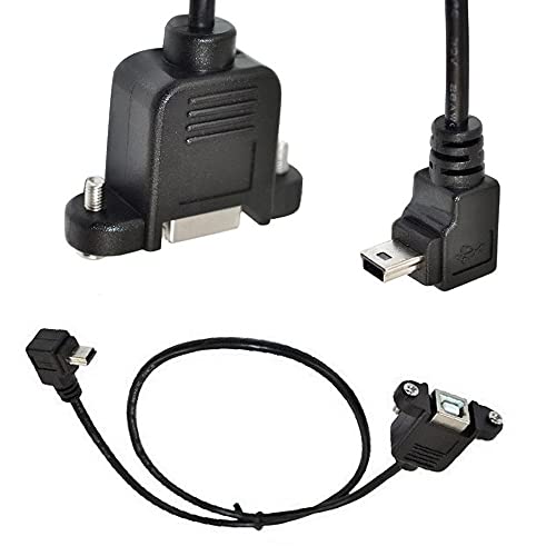 AKNPMHT USB2.0 B v^[P[uAUSB2.0 B lWtX Mini 5pin 90xIXA_v^[XLi[R[h USB2.0 B P[u 50CM