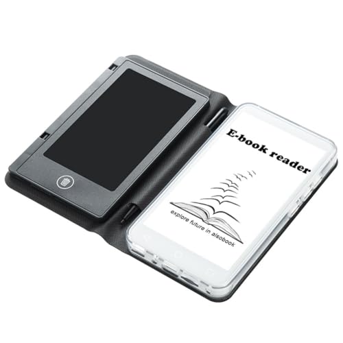 Kissmii Lector de libros electrónicos de 5 pulgadas, pantalla táctil, 2 + 16 GB, lector de PDF portátil de audio y vídeo con bandeja de escritura y protectora