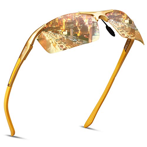 SOXICK Night Driving Glasses for Men Women Anti Glare Rainy Safe HD Night Vision Glasses Polarized D - //coolthings.us