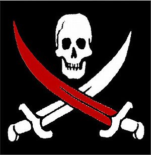 Jolly Roger Pirate Ceramic Wall Art Decorative Tile 8x8