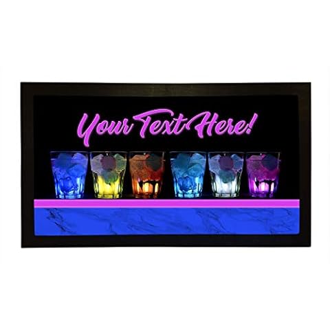 Bang Tidy Clothing Personalised Bar Runners Shots Home or Pub Bar Mats Mens Gift Idea Cover