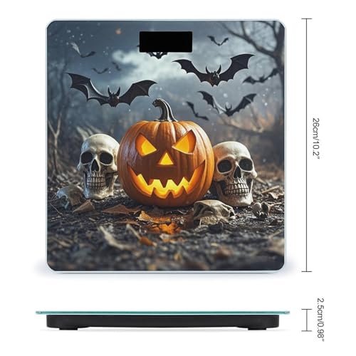 Báscula Digital Pumpkins and Skulls de Vidrio Templado miniatura 2