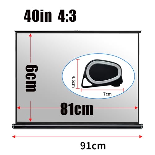 Pantalla Manual para Proyector 40" 4:3 Portátil miniatura 5
