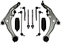 10 Pc Suspension Kit Front Lower Control Arm with Ball Joints Passenger & Driver Side Tie Rod Ends Sway Bar Links Bellow Boots