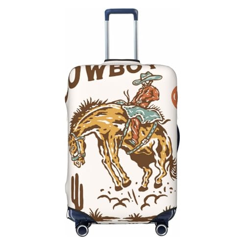 Cowboy Up Vintage Wild West For Travel Luggage Cover Suitcase Protector Fits 18-32 Inch Travel Luggage Protector Elastic Luggage Anti-Scratch Suitcase Cover