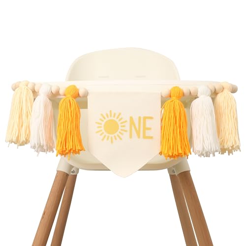 Image of First Birthday Boho Sun Highchair Banner - You Are My Sunshine Tassels