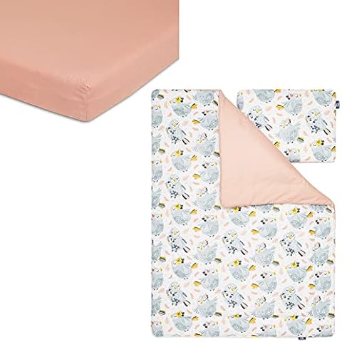 Peti Bebe Baby Bedding Set 3in1 - Bedding 100x75cm + Pillow 30x40cm + Bedsheet 60x120cm Handmade 100% Cotton Cover