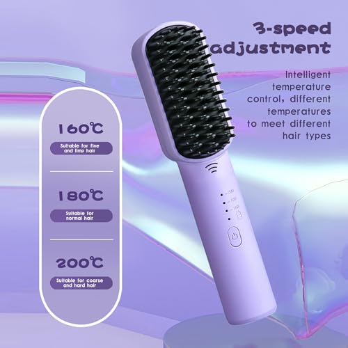 WAIKIL Peine Alisador de Pelo Portátil Recargable USB miniatura 6