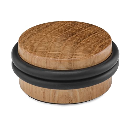 INOFIX Butée de Porte en Bois Double Joint Chêne en Blister - L:46mm x H:23mm x L:46mm
