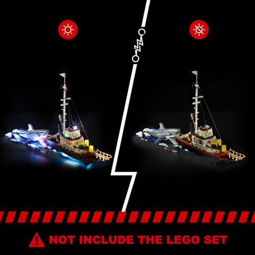Image of BRIKSMAX Light Kit for Lego Jaws -Led Lighting Compatible with Lego Ideas 21350 Building Set- Not Included Lego Set