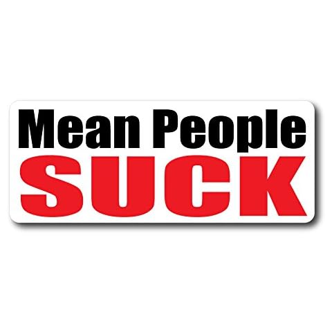 BOLDERGRAPHX 5027 Mean People Suck 3"x7.5" Decal/Bumper Sticker Cover