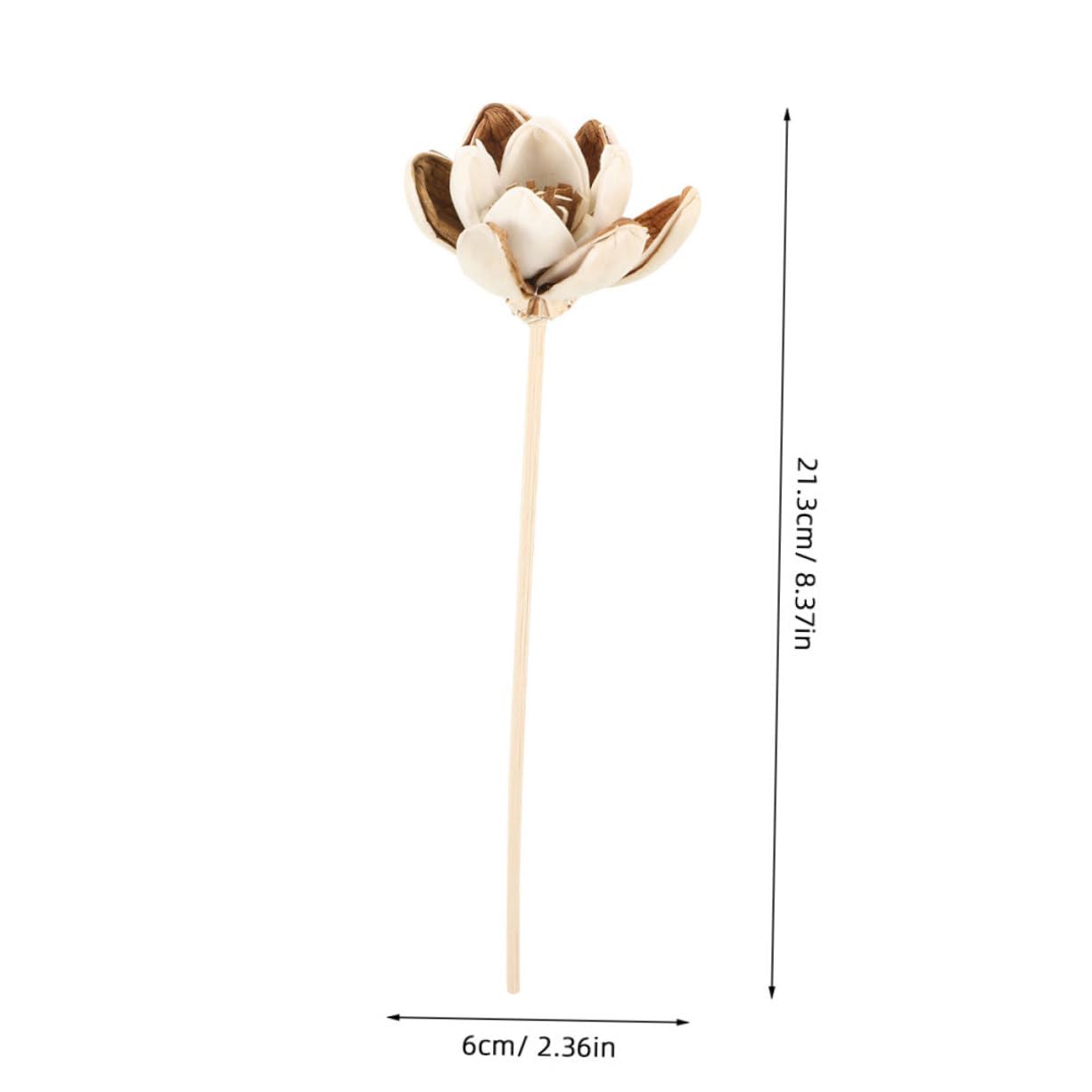 DIYEAH 6 Pack Rattan Diffuser Sticks Essential Oil Refills Flower Office Decorative Sticks