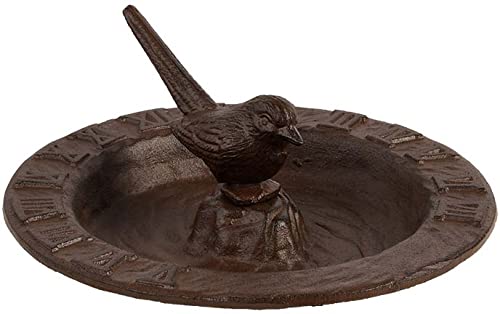 World of Weather Sun dial and bird bath, 24.5 cm (W) x 10.2 cm (H), Multicolored