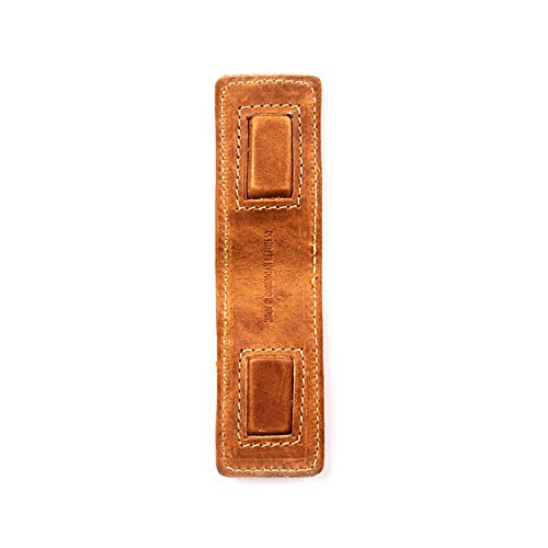 Leather Magnetic Money Clip with Gold Foil Logo - Made from Vintage Baseball Gloves by FC Goods3