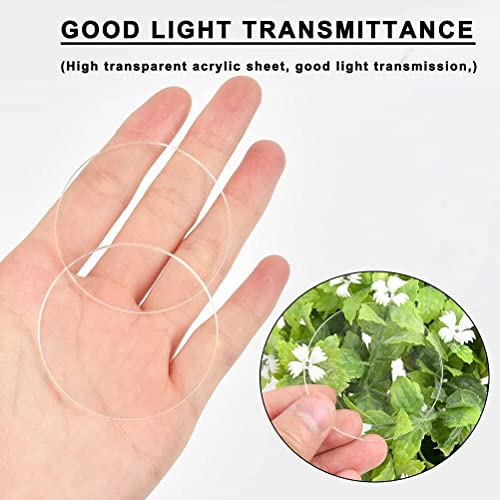Image of 30Pcs 2 inch Clear Acrylic Discs Acrylic Circle Blanks, Round Acrylic Sheets Boards Transparent Plexiglass 0.04inch Thick Plastic Panels for DIY Craft, Sign, Paintings, Cake Decor