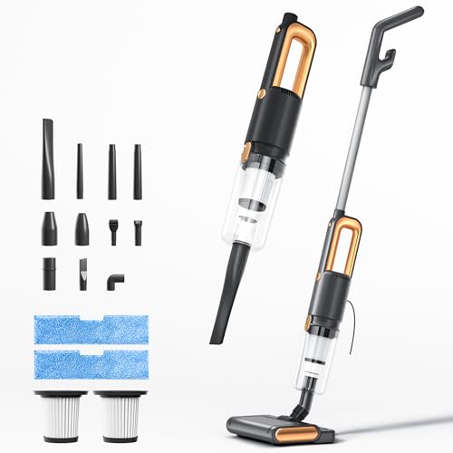 CJDropshipping Vertical Upright Vacuum Cleaner Black Gold