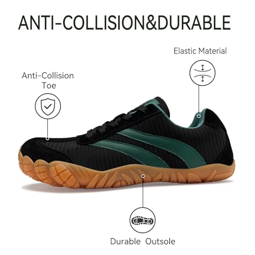Image of Barefoot Shoes Women Casual Sneakers,Wide Toe Box Shoes Women Zero Drop Barefoot Shoe Men,Minimalist Trail Running Shoe,Non-Slip Lightweight Breathable Comfortable Fashion Walking Hiking Shoes Unisex