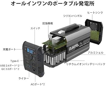 OUKITEL P501 ポータブル電源 505Wh AC500W OUKITEL P501 ポータブル電源 505Wh AC500W Amazon.co.jp