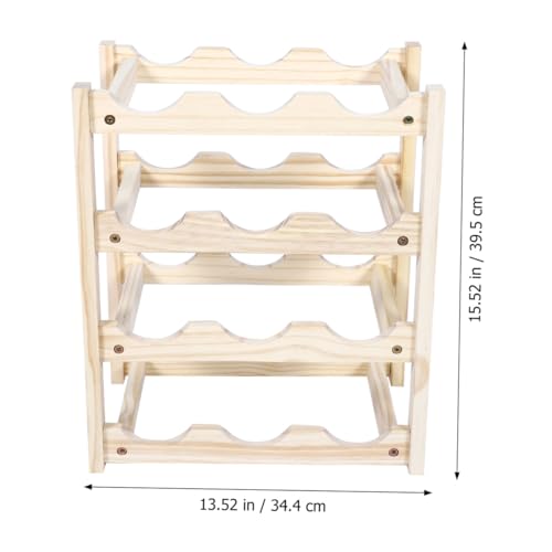 Soporte para botellas de madera para vino en refrigerador miniatura 2
