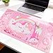 PERFECTSIGHT Cute Unicorn Desk Pad Kawaii Dream Desk Mat, Large Gaming Mouse Pad, Funny Deskmat Mousepad, Laptop Keyboard Pad Office Home Decor for Women Girls, Light Pink