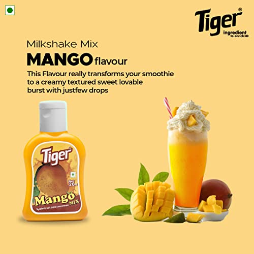 Image of TIGER Mango Milkshake Mix 20 Milliliters, Vegetarian