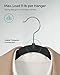 SONGMICS Velvet Hangers 60 Pack, Non-Slip Clothes Hangers with Shoulder Notches, Pants Bar, 360° Swivel Hook, Space-Saving, for Closet, Ink Black UCRF030B01