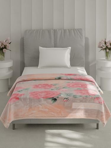 Image of Monte Carlo Single Bed Heavy Winter Blanket Lavish Plus 2 Ply Box Pack 900 GSM | 3.2 KG (220x160 CM), Baby Pink
