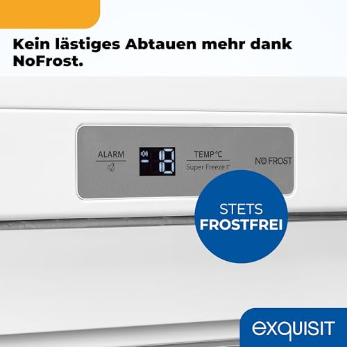 Foto von Exquisit Gefrierschrank GS5231-NF-H-010E - 155 l No Frost Standgerät Weiss