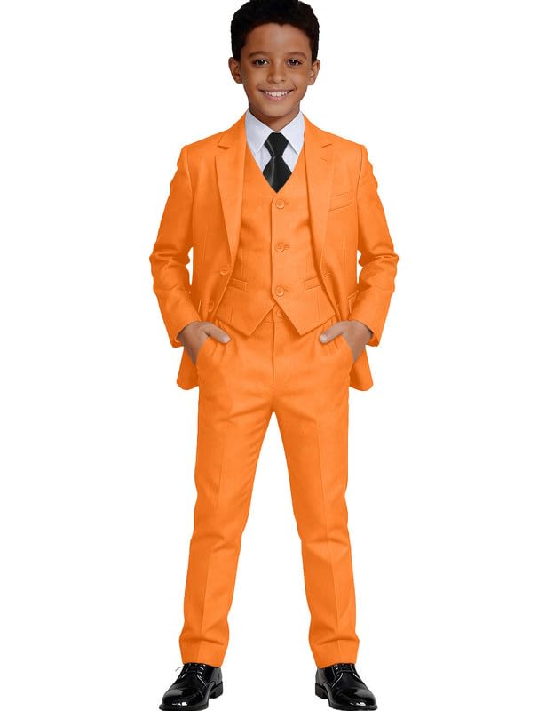 Visaccy Boys Formal Suit Slim Fit Tuxedo Suits for Kids Ring Bearer Outfit