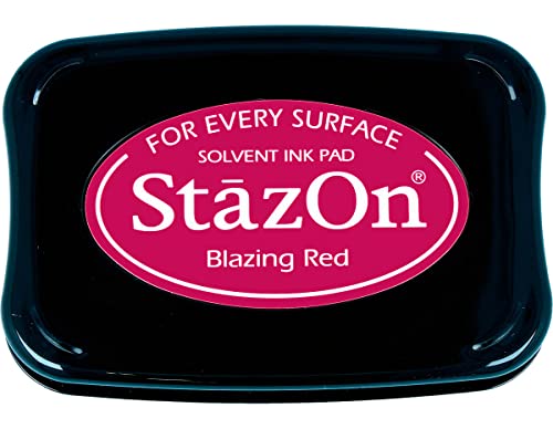 Tsukineko Full-Size StazOn Multi-Surface Inkpad, Blazing Red