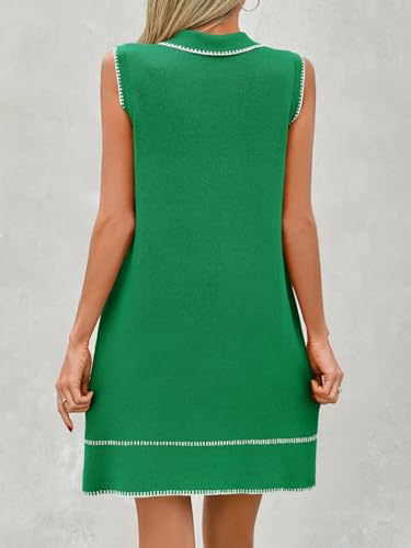 Image of Wenrine Womens Summer Mini Dress Casual Sleeveless Knit Tank Dresses
