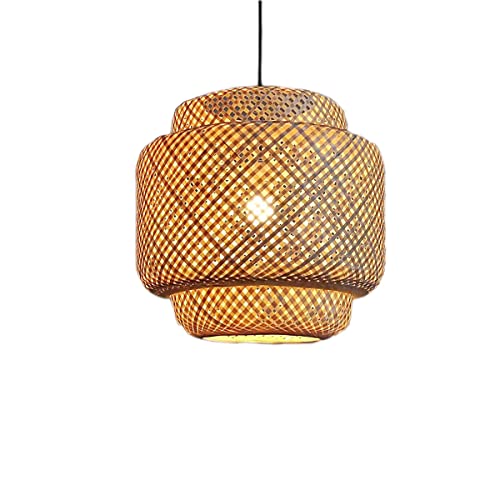 Luminaire suspendu japonais en bambou pour l'ambiance d'une salle à manger