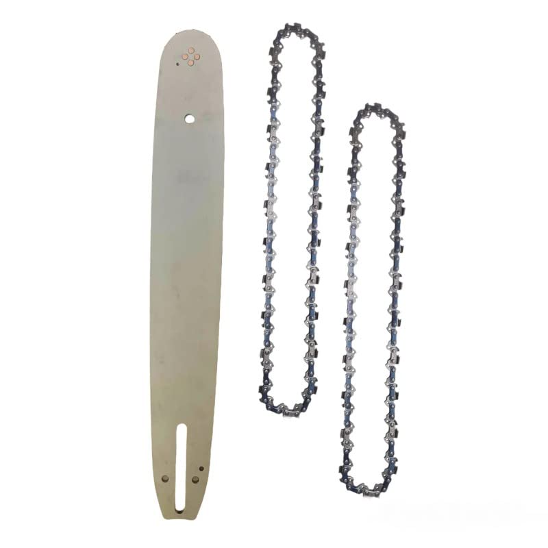 Lama e Barra Per Motosega da 16" Pollici 57 Maglie Ricambio più Catena e Seconda Catena in Omaggio Per Motoseghe Scoppio Set Ricambio Motosega Barra Guida