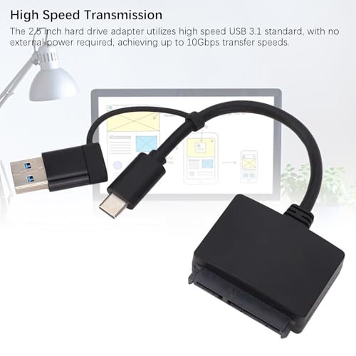Adaptador de cable SATA a USB-C para disco duro 2.5 pulg miniatura 3