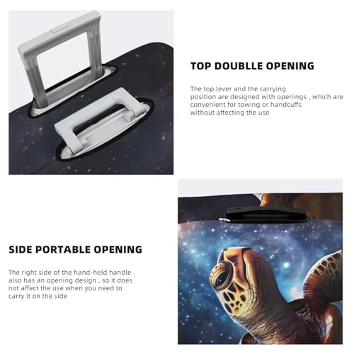 Suitcase Covers for Luggage, Luggage Cover Protector Fits 18-32 Inch Luggages (Roaming Universe Turtle, L)4