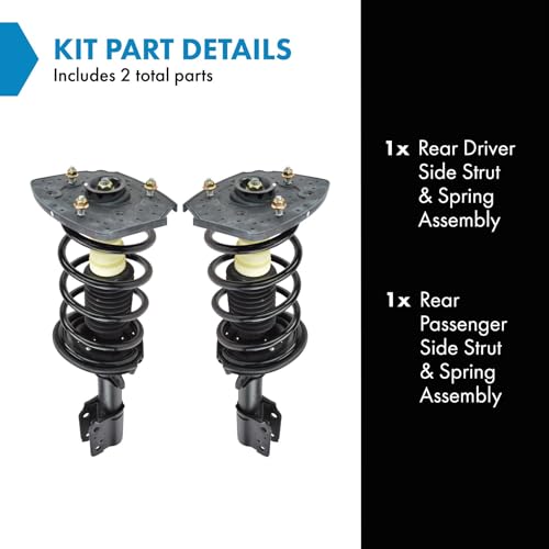 Image of TRQ Rear Strut and Spring Assembly Set 2 Piece | For 1997-2005 Buick Century 97-04 Regal 97-03 Pontiac Grand Prix