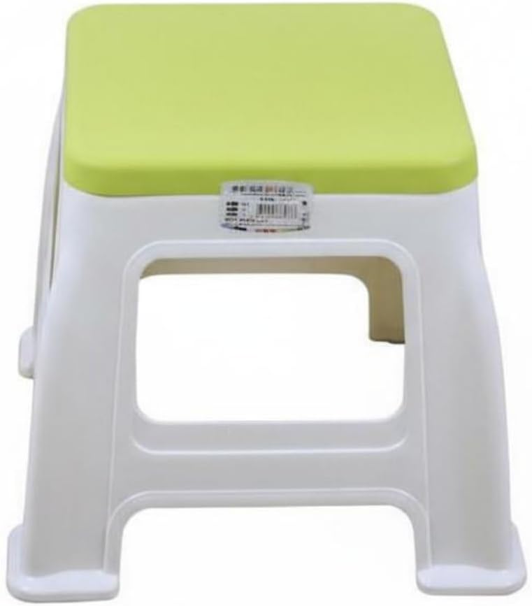 Small Square Stool Colorful Small Portable Stool Reinforced Structure Footstool for Young Children, Kitchen, Green, M