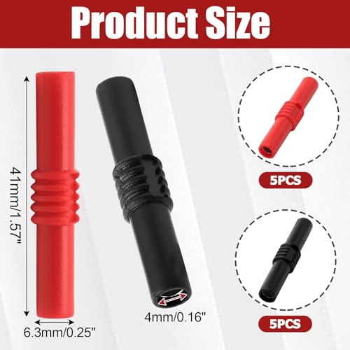 Conector Banana 4mm hembra pack 10 piezas miniatura 2