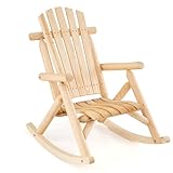 【Design a Dondolo Delicato】 Questa sedia a dondolo in legno presenta un movimento di dondolio delicato con una base robusta. Crea un ambiente tranquillo che riduce naturalmente stress e affaticamento durante il tempo libero in giardino.